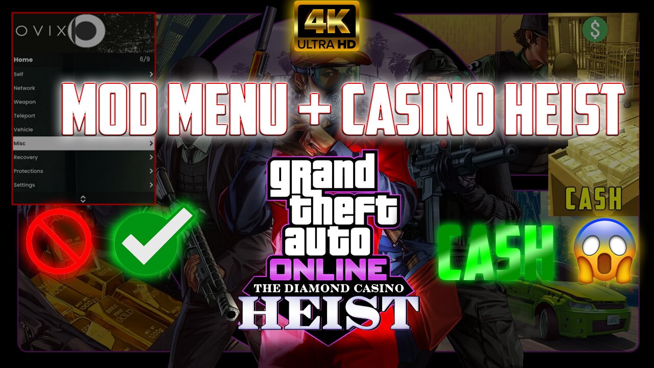 OVIX MOD MENU GTA V || CASINO HEIST|| MOD MENU PLAY #GTA5 #GTA5MODS