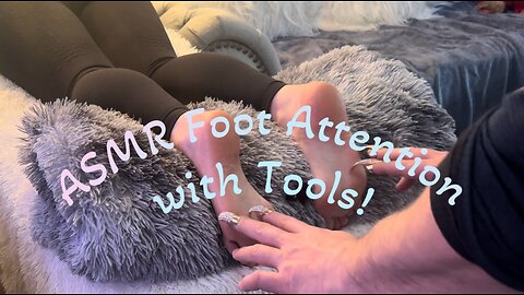 ASMR Soothing Foot Tickle with Tickling Tools Sneak Peek!