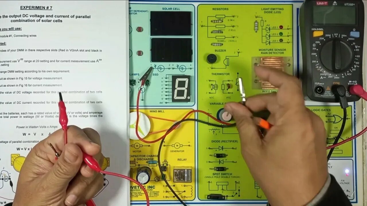 Solar cells combined in series|Solar cell Voltage and current in series|Solar cell Voltage & current