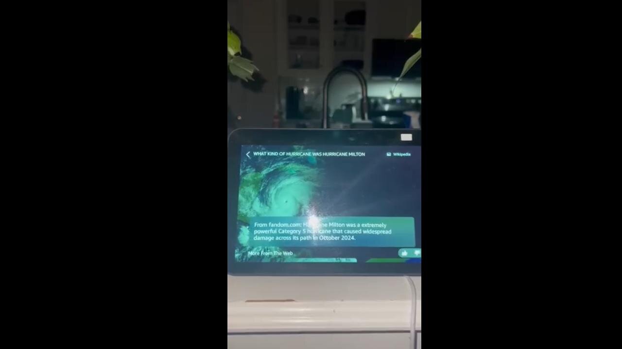 ALEXA Oct 6, 2024 answers question 🧐"What kind of hurricane WAS Hurricane Milton?"