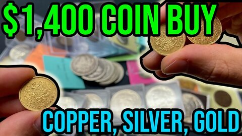 $1,400 Rare Gold, Silver, & Old Coin Purchase Unboxing: Buying Inventory From A Dealer