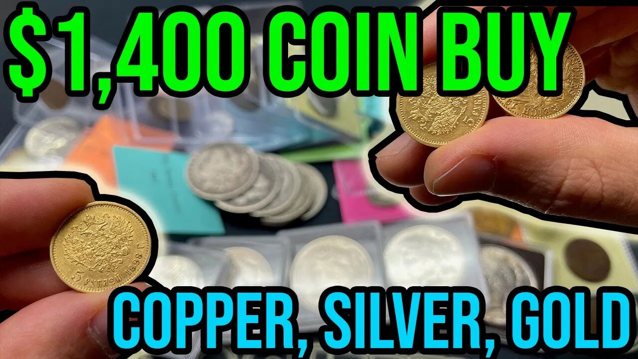 $1,400 Rare Gold, Silver, & Old Coin Purchase Unboxing: Buying Inventory From A Dealer