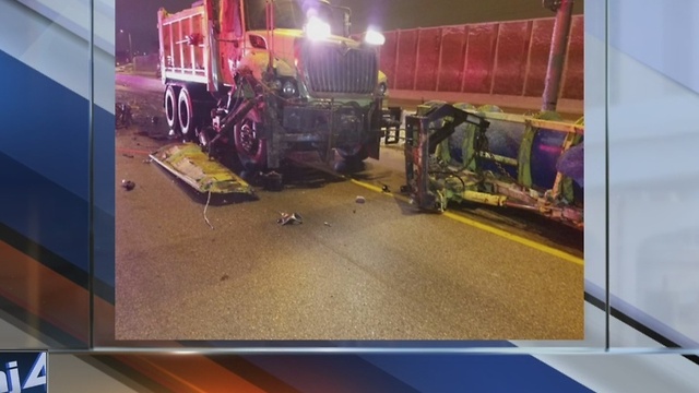 Allegedly drunk driver crashes into snow plow