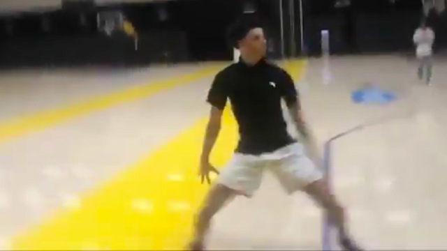 Lonzo Ball TWERKS After Windmill Dunking in a Polo Shirt