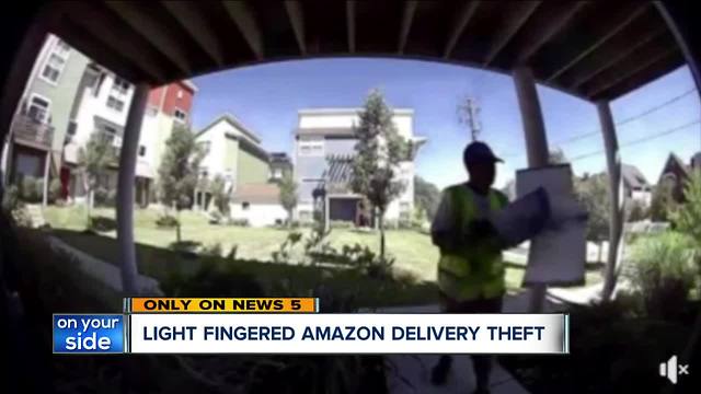 CAUGHT ON CAMERA: Amazon delivery driver caught stealing package