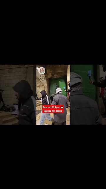 Witness the Grand Entry at Qibli Mosque as Doors of Al-Aqsa 🇵🇸 Opened #Palestine