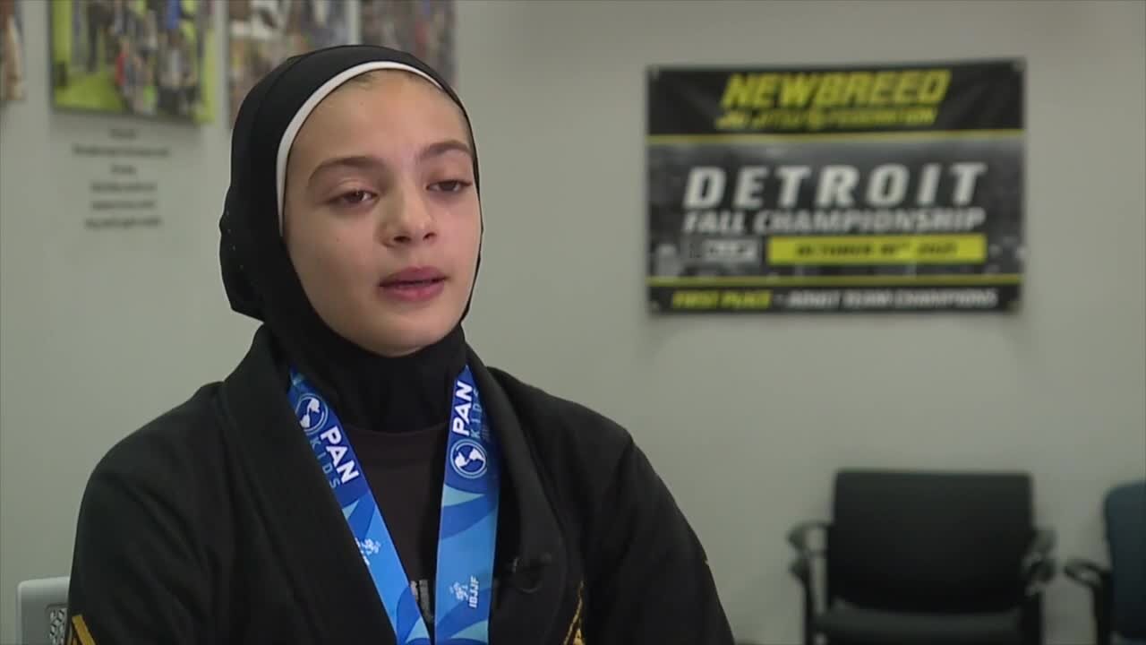 12-year-old becomes the first hijabi girl to win gold at Pan Kids