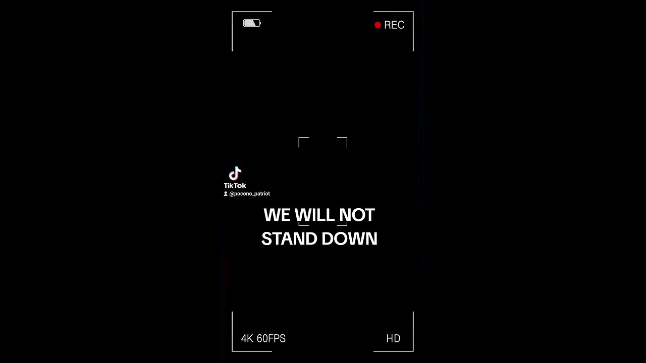 WE WILL NOT STAND DOWN
