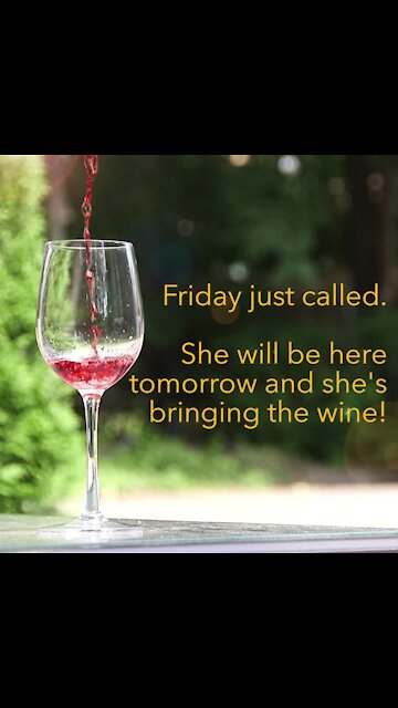 Friday called, shes bringing wine [GMG Originals]