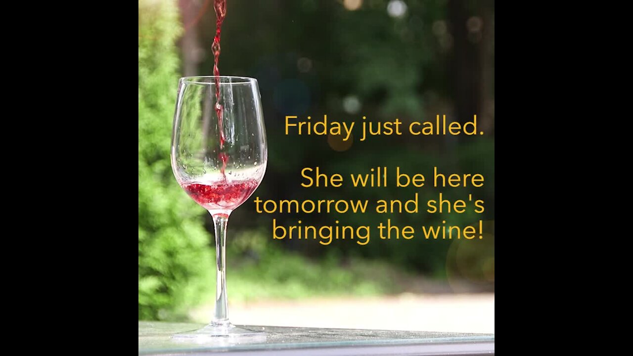 Friday called, shes bringing wine [GMG Originals]