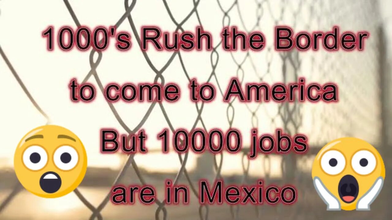 1000's rush the border to get into the USA