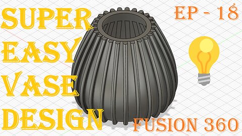 Simple Vase Design - Fusion 360 #fusion360 #3ddesign