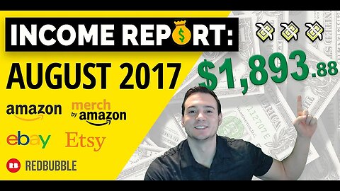 INCOME REPORT 💰 August 2017 | OVER $1,000 AMAZON MERCH ROYALTIES!