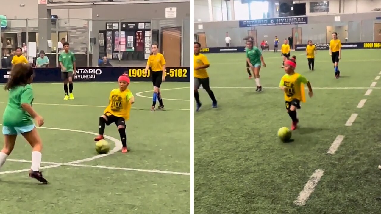 Little girl with impeccable ball skills is a soccer sensation