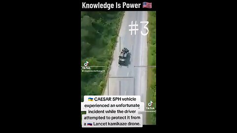 🇺🇦CAESAR SPH flips while driver trys to save it from 🇷🇺 Lancet kamikaze drone