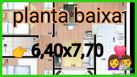 planta baixa 6,40x7,70