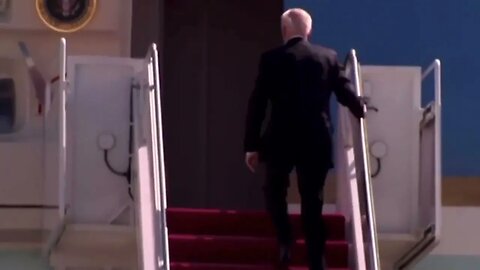 Joe Biden falls down Air force one stairs