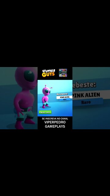 CONSEGUI A RARA SKIN DO ALIEN / ET ROSA NO STUMBLE GUYS! #shorts