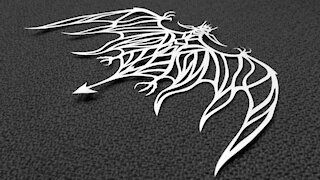 Freehand Paper Cutting - Drakulax Volcanun