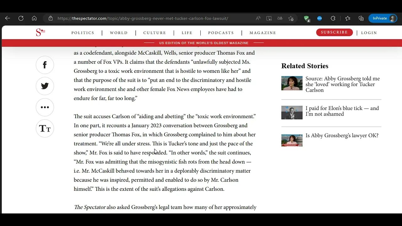 Tucker Carlson ex-producer already proved to be a liar.