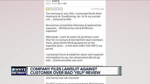 Company sues Macomb County woman for leaving bad review on Yelp