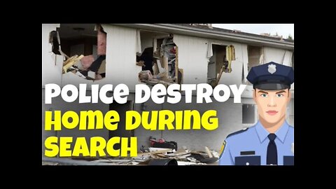 Police DESTROY mobile home during search