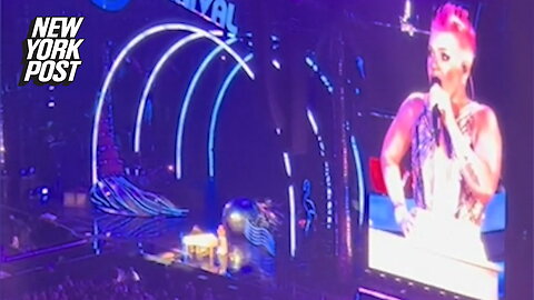 Pink pauses Sydney concert after woman goes into labor