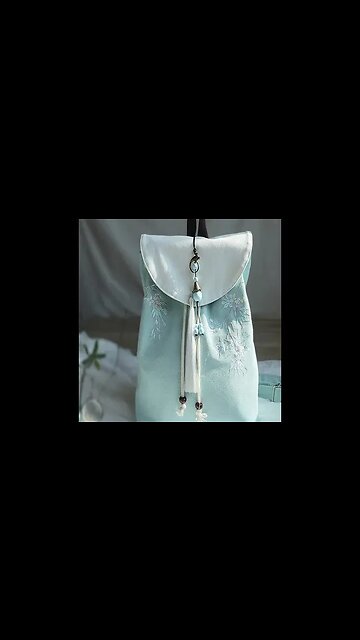 BUDDHA STONES HANDMADE EMBROIDERED LARGE CAPACITY CANVAS BACKPACK