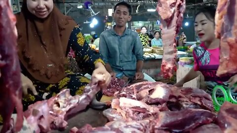 Market show, I buy beef, beef tendon, beef tongue for cooking