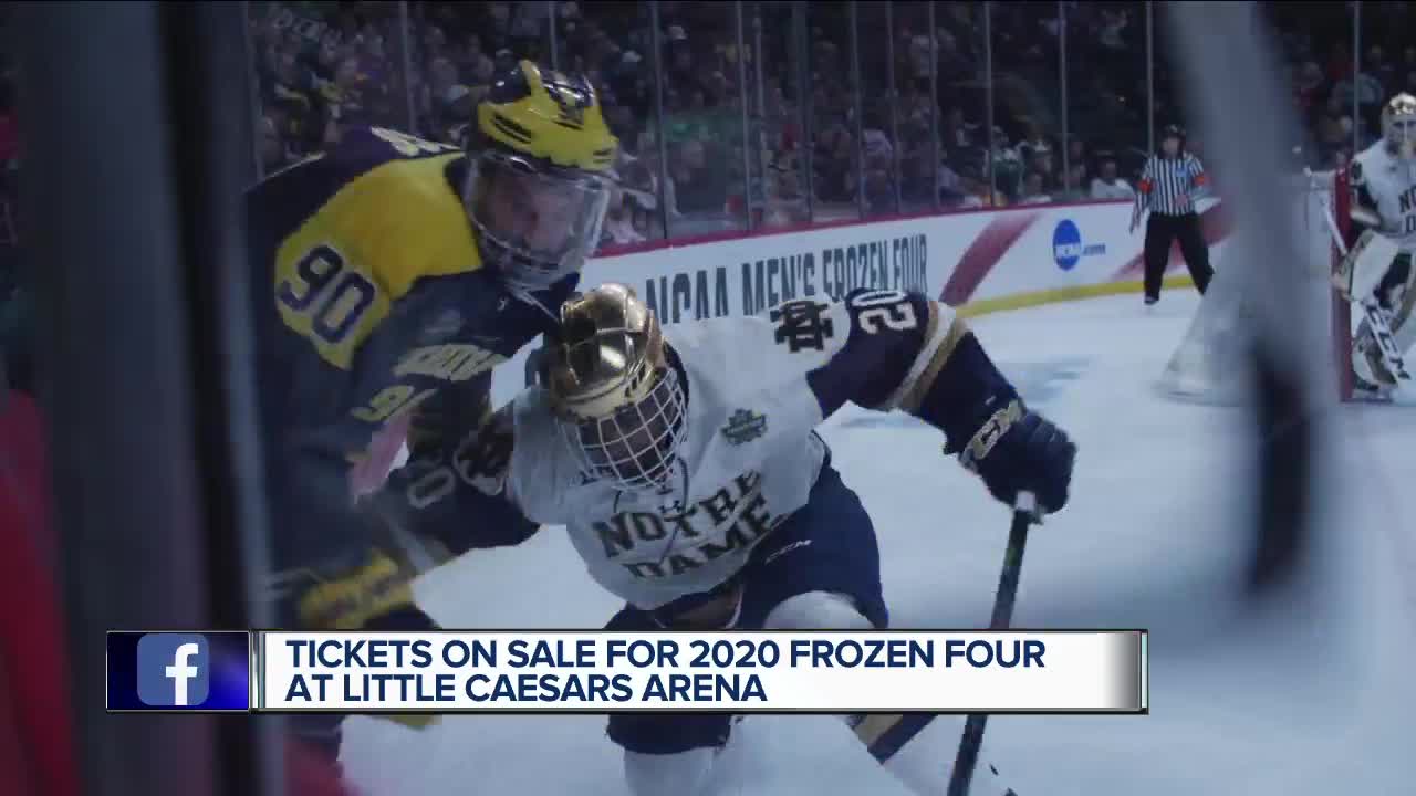 Tickets on sale for 2020 Frozen Four in Detroit