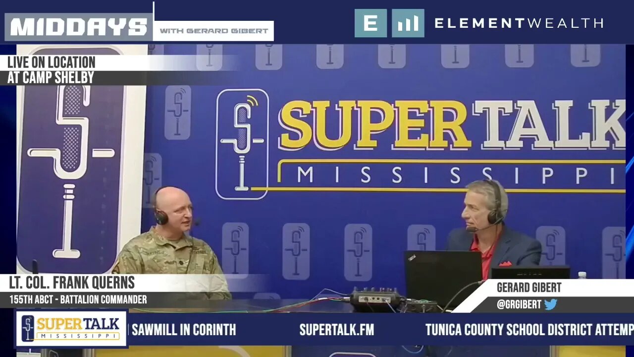 Lt. Col. Frank Querns LIVE from Camp Shelby