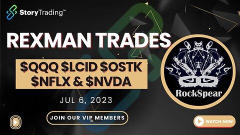 Rexman Trades Highlights - $QQQ $LCID $OSTK $NFLX & $NVDA