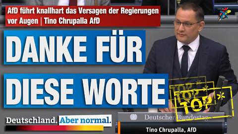 AfD führt knallhart das Versagen der Regierungen vor Augen | Tino Chrupalla AfD