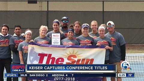 Keiser tennis sweeps conference titles.