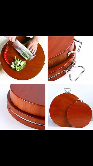 Wood Round Cutting Board High Density Hardness Iron Solid Wood Double Face Round