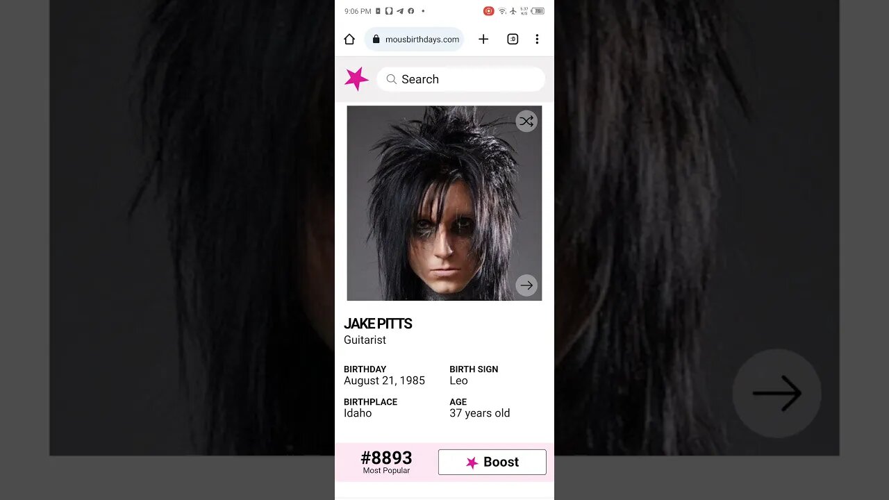 HAPPY 37 BIRTHDAY JAKE PITTS Guitarist