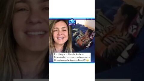 E ESSE SUSTO QUE A ADRIANA ESTEVES TOMOU DO FILHO? KKKKKKKK