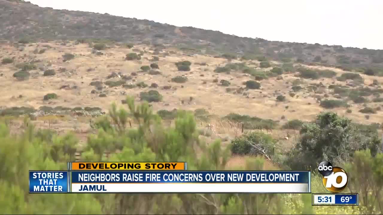 Jamul neighbors raise fire concerns over new development