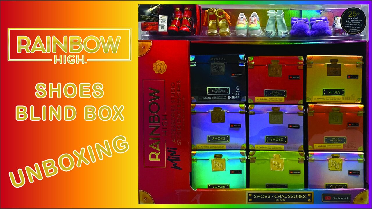 Rainbow High Shoes Blind Box Unboxing With Special Guest V