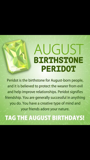 August birthstone peridot [GMG Originals]