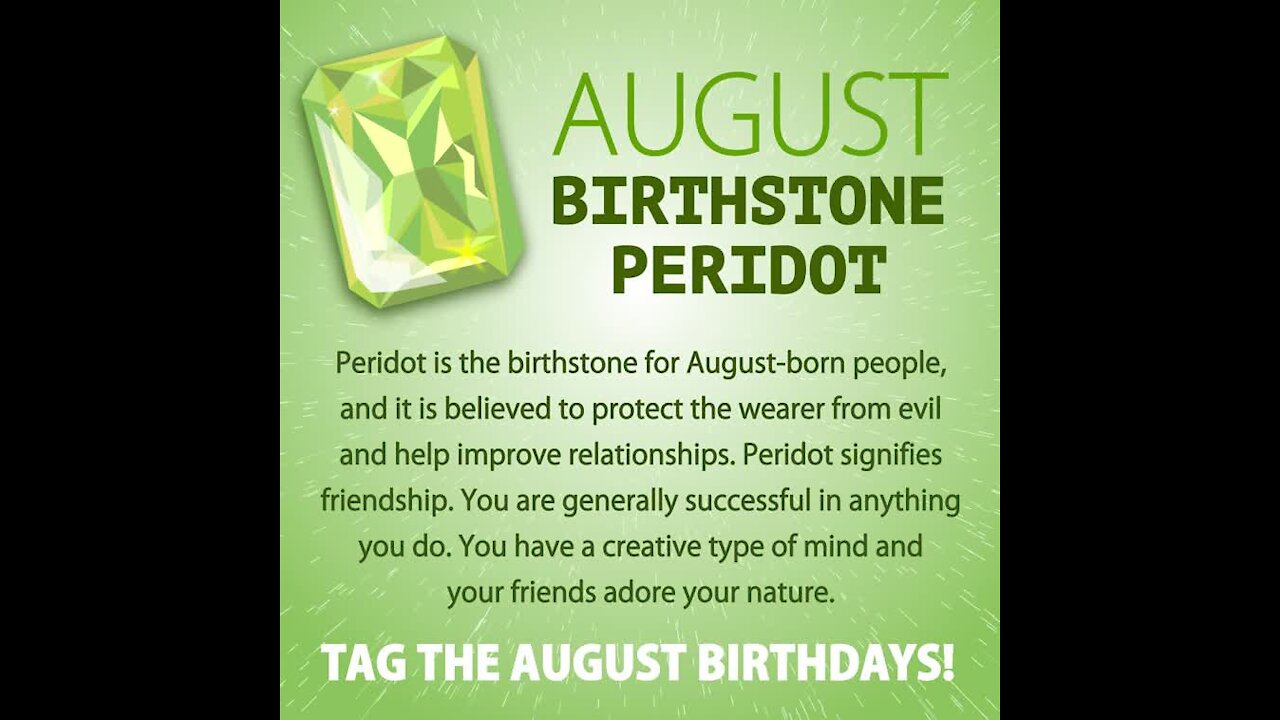 August birthstone peridot [GMG Originals]