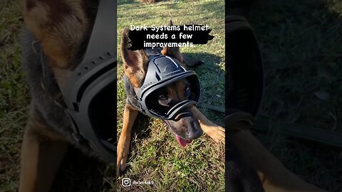 Dark Systems helmet needs improved lens retention. #protectiondog #bitework #germanshepherd