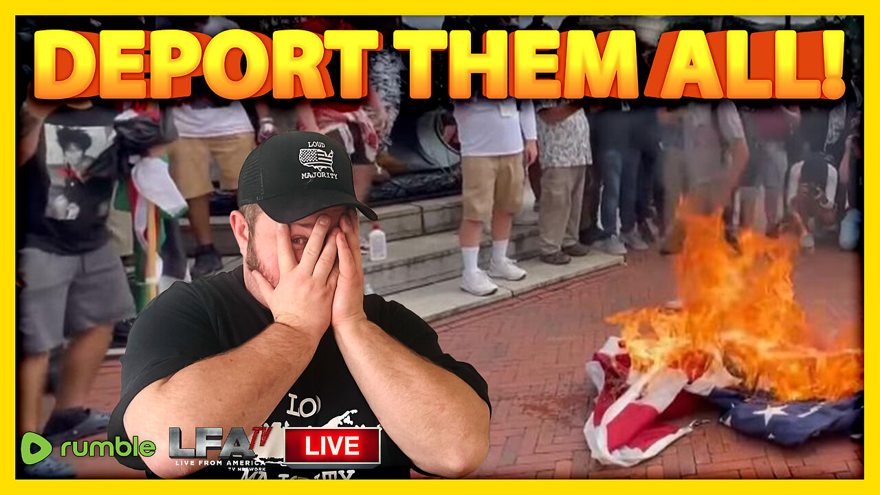 HAMAS SUPPORTERS BURN THE AMERICAN FLAG IN WASHINGTON DC | LOUD MAJORITY 7.25.24 1pm EST