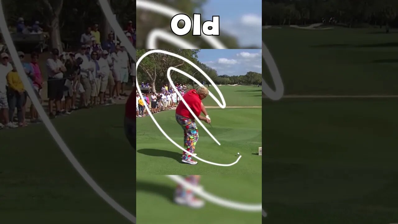 SLOW- MO OLD VS YOUNG John Daly Swing Tracker | Golf Essentials #golfessentials #shorts