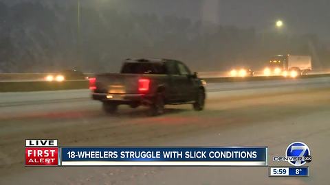 Winter storm causing crashes, delays in Denver area and high country