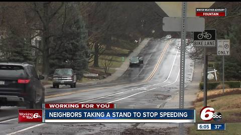 Indy residents taking a stand to stop speeding in their neighborhoods