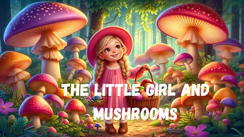 The little girl and mushrooms