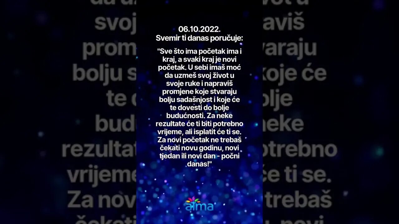 ATMA 💙 Poruka Svemira 06.10.2022.