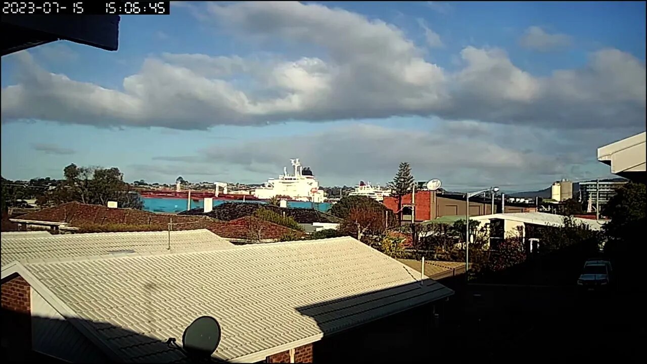 Fuel Tanker Outbound Devonport Tasmania.