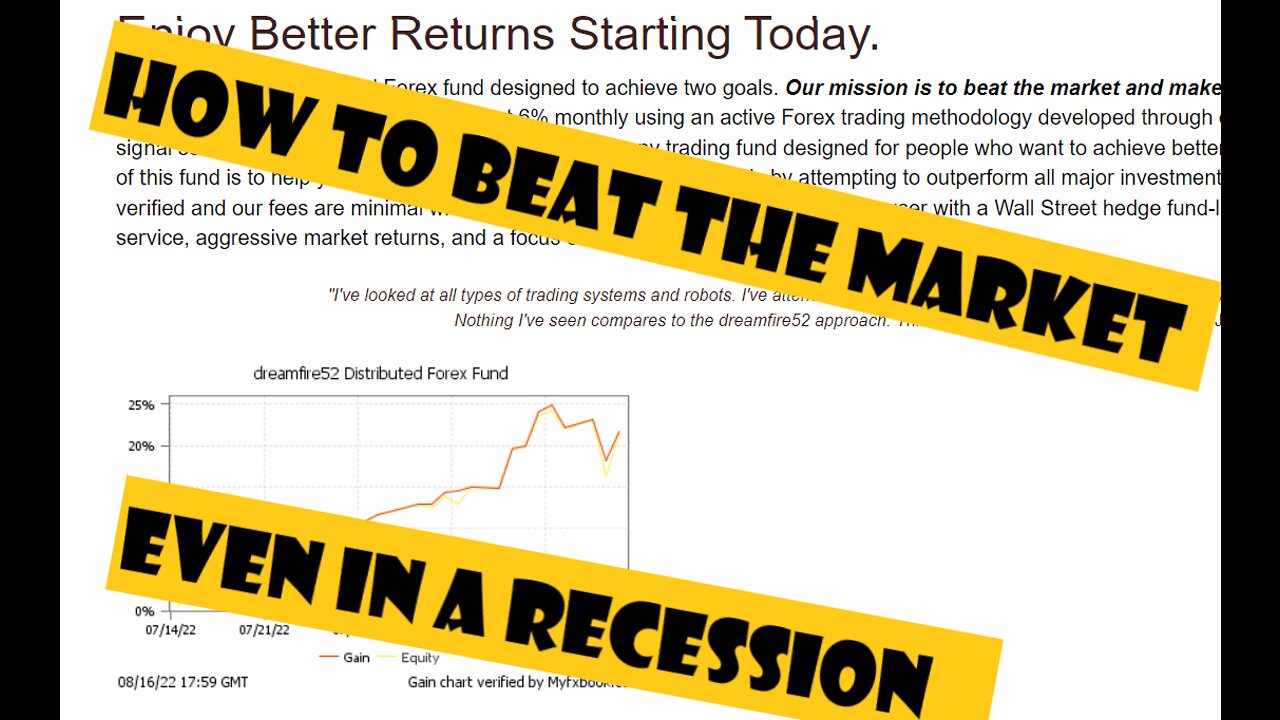 How to beat the market with mental trading tools - Even in a recession. Forex Tutorial